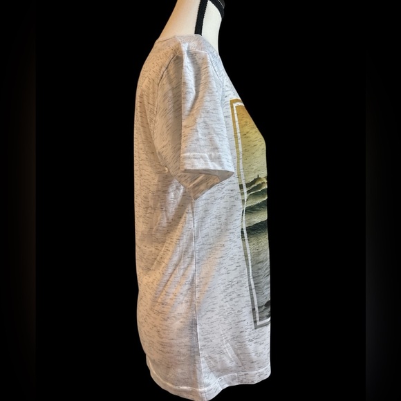 White Short Sleeve Tee with Surfing Goats- Surf Morocco Graphic Tee - Picture 5 of 6